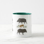 Portretwoestijndieren uit de familie Javelina Mok (Midden)