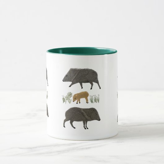 Portretwoestijndieren uit de familie Javelina Mok (Midden)