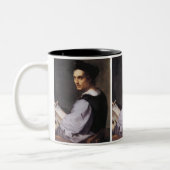 Portriat van een jong Man Tweekleurige Koffiemok (Links)