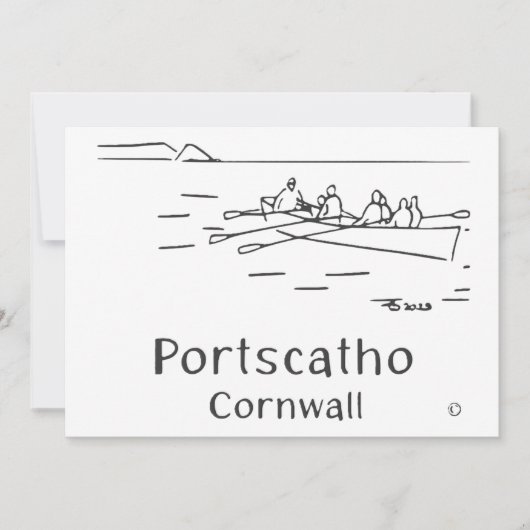Portscatho Gig Rowers Card Bedankkaart (Voorkant)