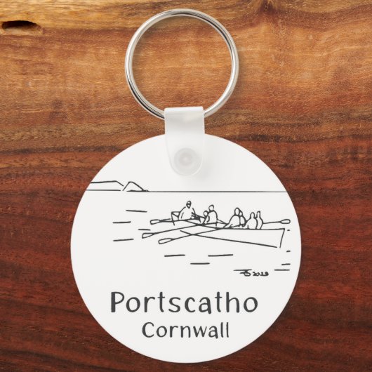 Portscatho Gig Rowers keyring Sleutelhanger (Achterkant)