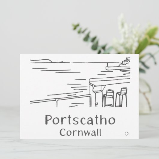 Portscatho Harbour Card Bedankkaart (Staand voorkant)