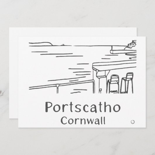 Portscatho Harbour Card Bedankkaart (Voorkant / Achterkant)