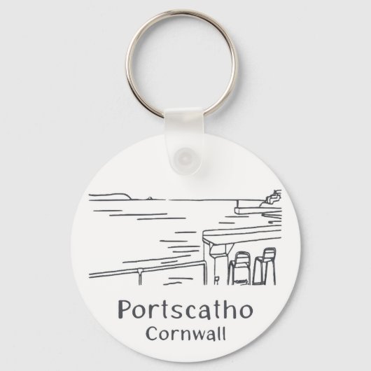 Portscatho Harbour Keyring Sleutelhanger (Voorkant)