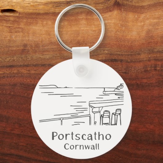 Portscatho Harbour Keyring Sleutelhanger (Achterkant)
