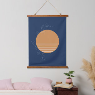 "Portside"   Donkerblauw   Kunstwerk, hangend tapi Wandkleed