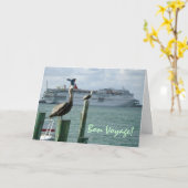 Portside Uitzicht No. 2 Bon Voyage Kaart (Gele Bloem)