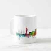 Portsmouth England Skyline Koffiemok (Voorkant links)