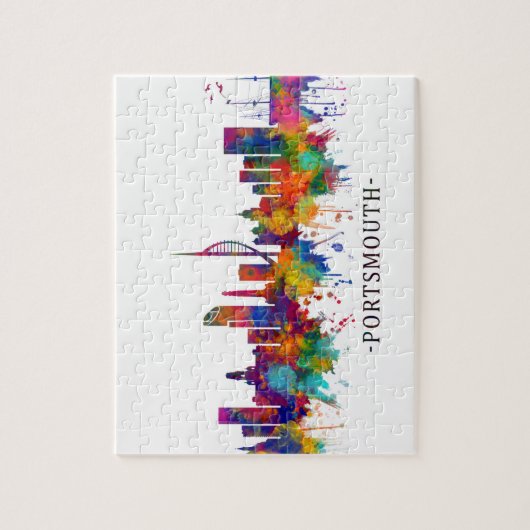Portsmouth England Skyline Legpuzzel (Verticaal)