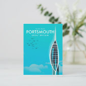 Portsmouth Great British Vacation poster Briefkaart (Staand voorkant)