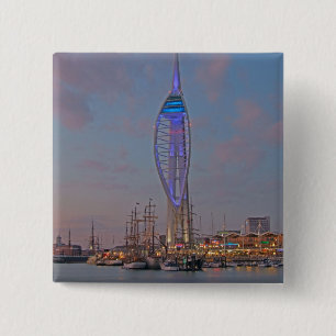 Portsmouth, Hampshire, Engeland Vierkante Button 5,1 Cm