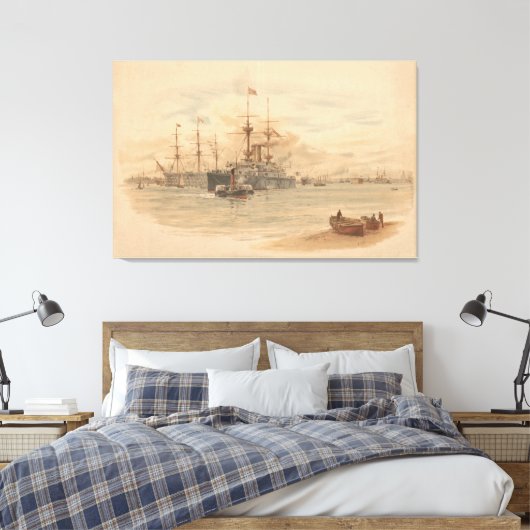 Portsmouth Harbour  Canvas Afdruk (Insitu (Slaapkamer))