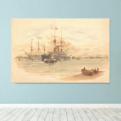 Portsmouth Harbour  Canvas Afdruk (Insitu (Houten vloer))