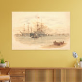 Portsmouth Harbour  Canvas Afdruk (Insitu (Woonkamer))