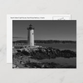 Portsmouth Harbour Lighthouse-B-W Briefkaart (Voorkant / Achterkant)