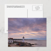 Portsmouth Harbour Lighthouse Uitzicht van Fort Briefkaart (Voorkant / Achterkant)