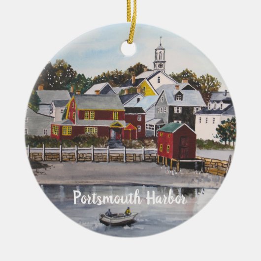 Portsmouth Harbour, New Hampshire Keramisch Ornament (Voorkant)