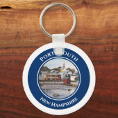 Portsmouth Harbour New Hampshire Painting Sleutelhanger (Voorkant)