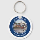 Portsmouth Harbour New Hampshire Painting Sleutelhanger (Achterkant)