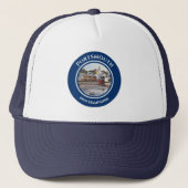 Portsmouth Harbour New Hampshire Painting Trucker Pet (Voorkant)