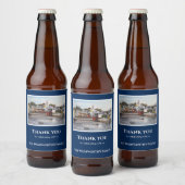 Portsmouth Harbour New Hampshire USA Painting Bier Etiket (Flessen)