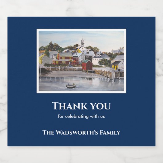 Portsmouth Harbour New Hampshire USA Painting Bier Etiket (Enkel label)