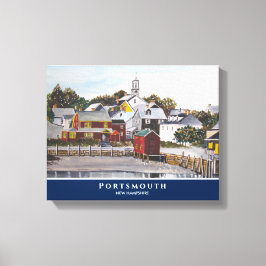 Portsmouth Harbour New Hampshire USA Painting Canvas Afdruk