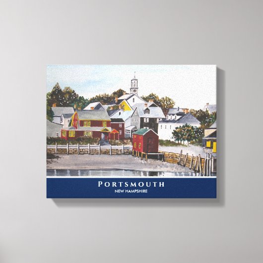 Portsmouth Harbour New Hampshire USA Painting Canvas Afdruk (Voorkant)
