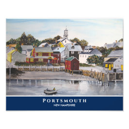Portsmouth Harbour New Hampshire USA Painting Foto Afdruk