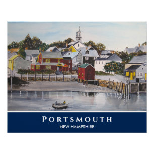 Portsmouth Harbour New Hampshire USA Painting Perfect Poster