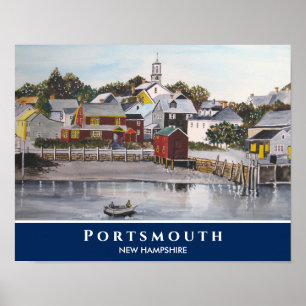 Portsmouth Harbour New Hampshire USA Painting Poster