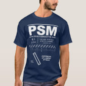 Portsmouth Int'l Airport bij Peace PSM T-shirt (Voorkant)