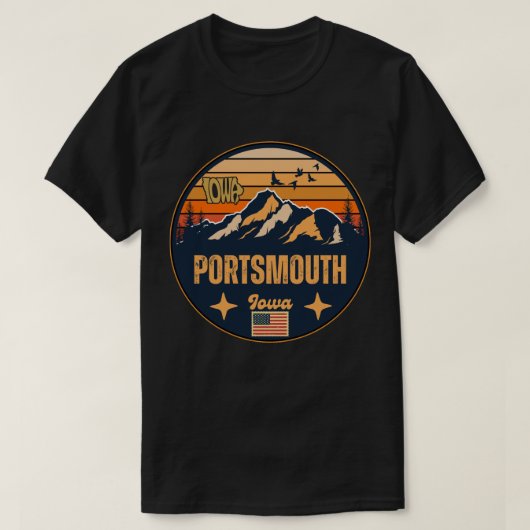 Portsmouth, Iowa T-shirt (Design voorkant)