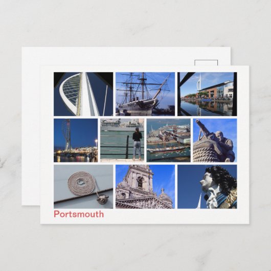 Portsmouth multi-afbeelding briefkaart (Voorkant / Achterkant)