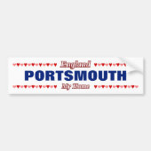 PORTSMOUTH - My Home - England; Red & Roze harten Bumpersticker (Voorkant)