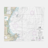 Portsmouth naar Cape Ann Nautische Grafiek 13278 Fleece Deken (Voorkant (Horizontaal))