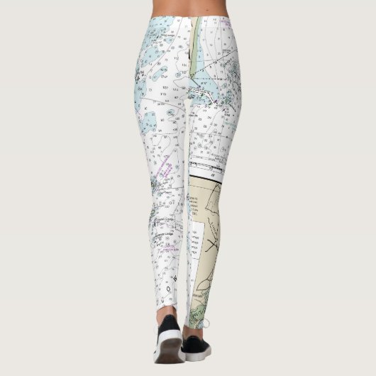 Portsmouth naar Cape Ann Nautische Grafiek 13278 Leggings (Achterkant)