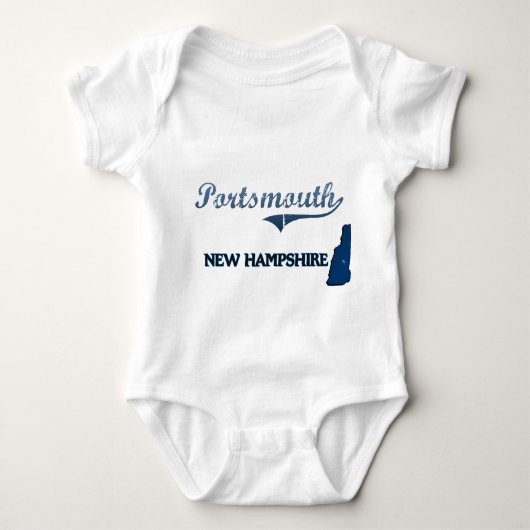 Portsmouth New Hampshire City Classic Romper (Voorkant)