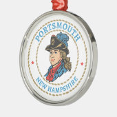 Portsmouth New Hampshire Colonial Metalen Ornament (Links)