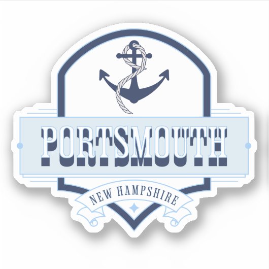 Portsmouth, New Hampshire Sticker (Voorkant)