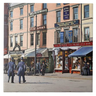 Portsmouth, NH - Congress Street, noordzijde c1907 Tegeltje