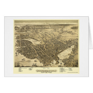 Portsmouth, NH Panoramic Map - 1877