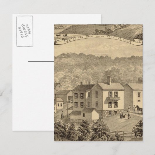 Portsmouth, Ohio Briefkaart (Voorkant / Achterkant)