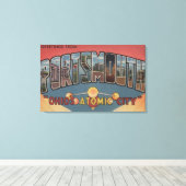 Portsmouth, Ohio - Large Letter Scenes Canvas Afdruk (Insitu (Houten vloer))