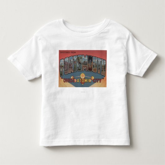 Portsmouth, Ohio - Large Letter Scenes Kinder Shirts (Voorkant)