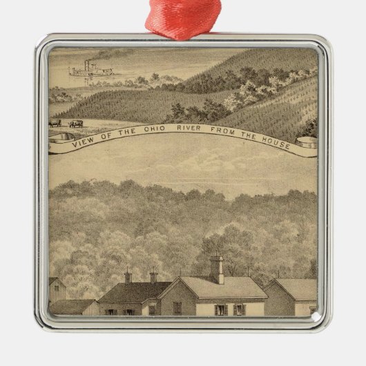 Portsmouth, Ohio Metalen Ornament (Voorkant)