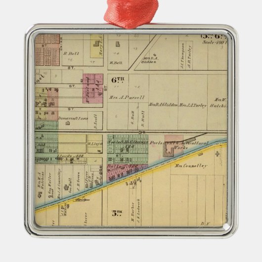 Portsmouth, Ohio Metalen Ornament (Voorkant)