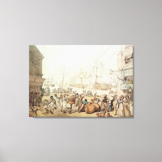 Portsmouth Point, 1811 Canvas Afdruk (Voorkant)