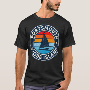 Portsmouth Rhode Island RI  zeilboot Retro T-shirt