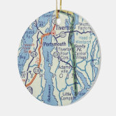 Portsmouth RI  Map Keramisch Ornament (Links)